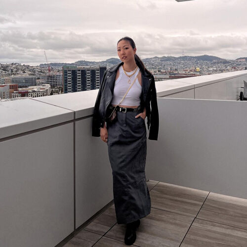 Bikerjacke aus Leder